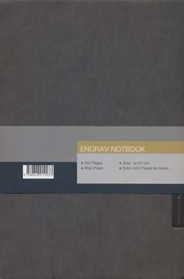 دفتر یادداشت خط دار ENGRAV (طرح برج ایفل،مشکی)،(ترمو)