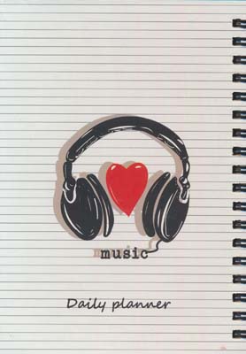 دفتر برنامه ریزی (پلنر روزانه LOVE MUSIC:کد801)،(سیمی)