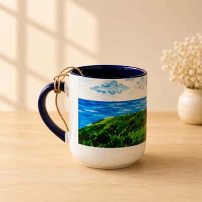 ماگ انحنادار طرح منظره (باجعبه)